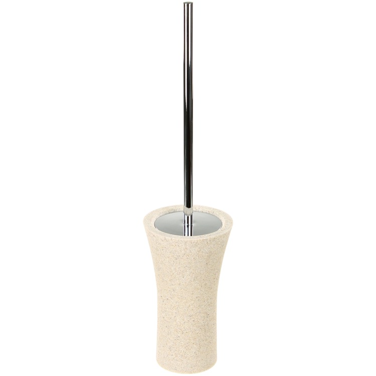 Gedy AU33-03 Free Standing Toilet Brush Holder Made From Stone in Natural Sand Finish